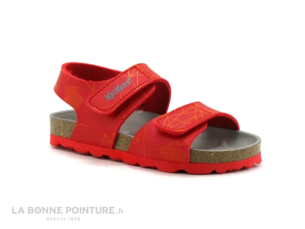 meilleure qualité Sortie ⌛ Kickers 🌞 Summerkro Rouge Galactic 785457 – 🩴 Sandale Velcro Enfant 🎁 1