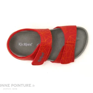 meilleure qualité Sortie ⌛ Kickers 🌞 Summerkro Rouge Galactic 785457 – 🩴 Sandale Velcro Enfant 🎁 10