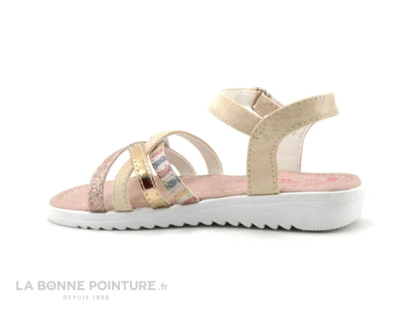 Remise 👍 Enfant Wipop YOLE Rose – Paillettes Et Rose Gold – Nu-pieds Fille 👏 boutique pas cher 3