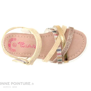 Remise 👍 Enfant Wipop YOLE Rose – Paillettes Et Rose Gold – Nu-pieds Fille 👏 boutique pas cher 10