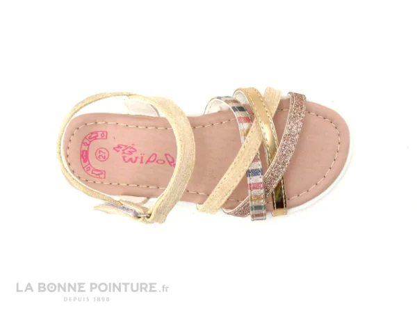 Remise 👍 Enfant Wipop YOLE Rose – Paillettes Et Rose Gold – Nu-pieds Fille 👏 boutique pas cher 4