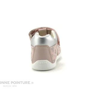 outlet Promo 😉 Bébé Geox ELTHAN Girl – B251QC – Rose Silver – 🩴 Sandale Fille 1er Pas ✔️ 14