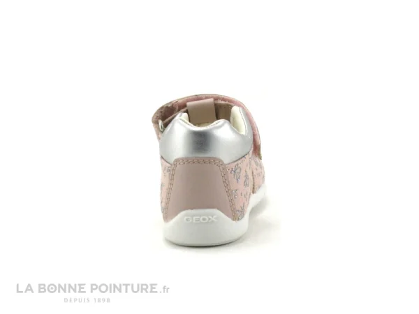 outlet Promo 😉 Bébé Geox ELTHAN Girl – B251QC – Rose Silver – 🩴 Sandale Fille 1er Pas ✔️ 5