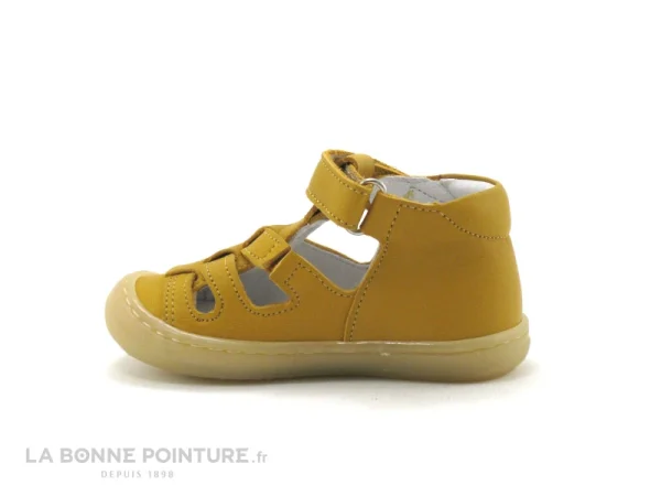 boutique paris Grosses soldes 😀 Bébé Bellamy LOPP Curry – 🩴 Sandale BEBE Cuir Jaune – Bout Ferme ⭐ 4