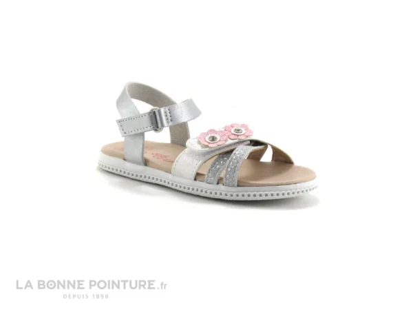 excellente qualité Les meilleures critiques de 🔥 Bébé Wipop YVER 26235 Argent Blanc – Fleurs Roses – Nu-pieds Fille 😍 1