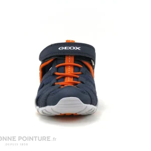 REMISE allant jusqu. Meilleure vente 🌟 Bébé Geox KRAZE B1524A Navy Orange – 🩴 Sandale Sport Enfant ❤️ 11