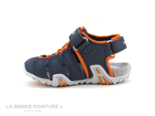 REMISE allant jusqu. Meilleure vente 🌟 Bébé Geox KRAZE B1524A Navy Orange – 🩴 Sandale Sport Enfant ❤️ 4