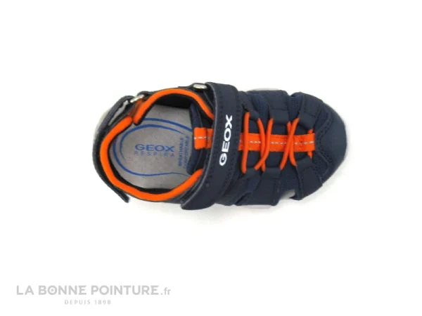 REMISE allant jusqu. Meilleure vente 🌟 Bébé Geox KRAZE B1524A Navy Orange – 🩴 Sandale Sport Enfant ❤️ 7