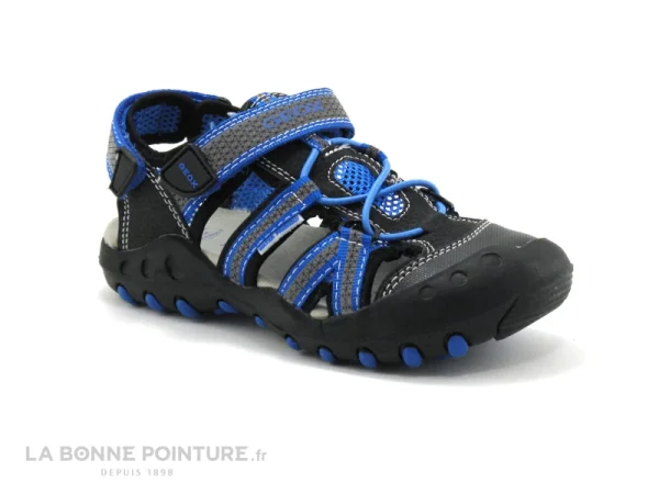 excellent qulity Meilleure affaire 😍 Enfant Geox J42E1C 🩴 Sandale KYLE Black Blue ⌛ 1