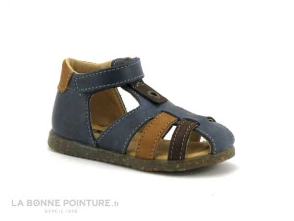 Grosses soldes 🥰 Bébé Bopy RADIUS Ocean – 🩴 Sandale BEBE Cuir Bleu Marine Et Camel 🥰 boutique en ligne france 1