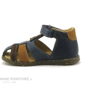 Grosses soldes 🥰 Bébé Bopy RADIUS Ocean – 🩴 Sandale BEBE Cuir Bleu Marine Et Camel 🥰 boutique en ligne france 13