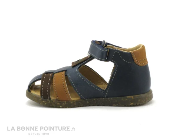 Grosses soldes 🥰 Bébé Bopy RADIUS Ocean – 🩴 Sandale BEBE Cuir Bleu Marine Et Camel 🥰 boutique en ligne france 4