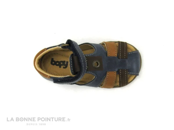 Grosses soldes 🥰 Bébé Bopy RADIUS Ocean – 🩴 Sandale BEBE Cuir Bleu Marine Et Camel 🥰 boutique en ligne france 7