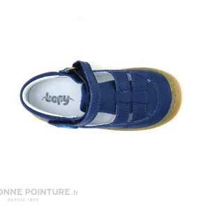 vente en ligne Bon marché 🎉 Bébé Bopy JIVATA Marine – 🩴 Sandale Bout Ferme GARCON – Semelle Cousue ❤️ 19