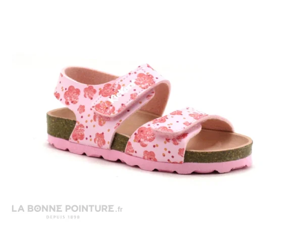 solde en ligne De gros 😍 Bébé Kickers ☀️ SUMMERKRO Rose Flower 785454-10 – 🩴 Sandale Rose Fille ❤️ 1