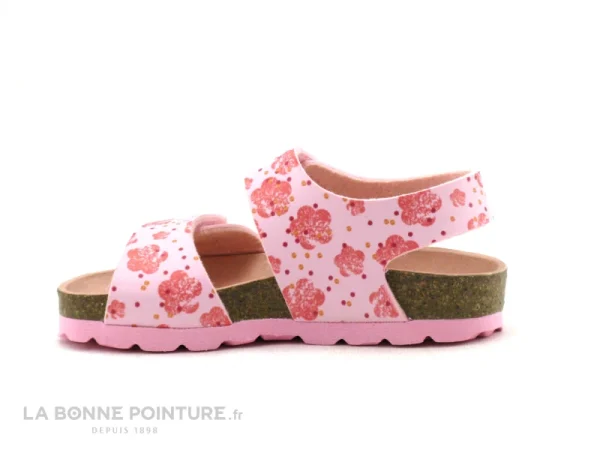 solde en ligne De gros 😍 Bébé Kickers ☀️ SUMMERKRO Rose Flower 785454-10 – 🩴 Sandale Rose Fille ❤️ 3