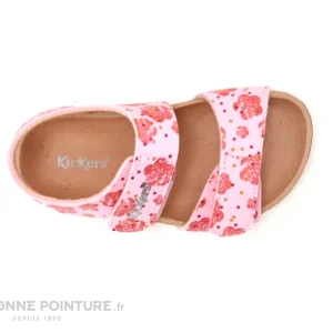 solde en ligne De gros 😍 Bébé Kickers ☀️ SUMMERKRO Rose Flower 785454-10 – 🩴 Sandale Rose Fille ❤️ 10