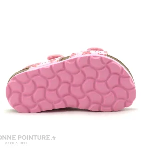 solde en ligne De gros 😍 Bébé Kickers ☀️ SUMMERKRO Rose Flower 785454-10 – 🩴 Sandale Rose Fille ❤️ 12