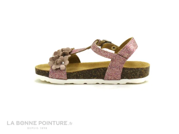 dernière tendance Meilleure affaire 🔔 Enfant Sonia C BRINA Rose – Paillettes Et Fleurs – 🩴 Sandale Fille ⭐ 3