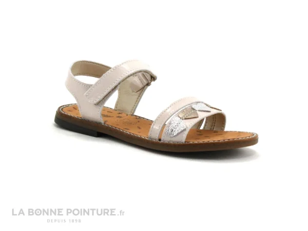 Vente Vente flash 👍 Enfant Bopy ELATA Beige – Petits Coeurs – 🩴 Sandale Fille 🥰 1