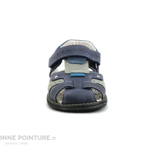 meilleur service Nouveau 🎉 Enfant Bopy ELVIS – Bleu Marine – Gris – 🩴 Sandale Velcro GARCON 😉 11