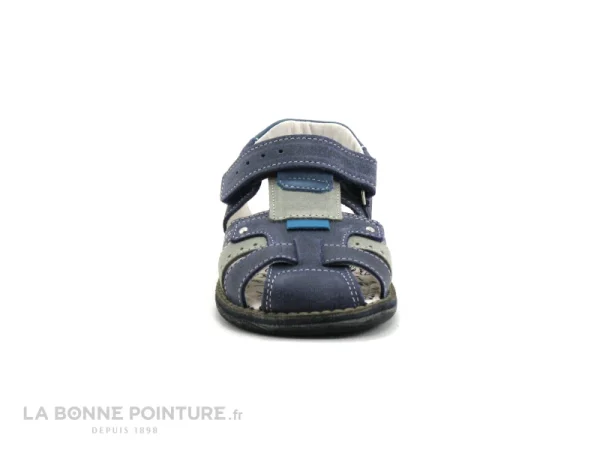 meilleur service Nouveau 🎉 Enfant Bopy ELVIS – Bleu Marine – Gris – 🩴 Sandale Velcro GARCON 😉 3