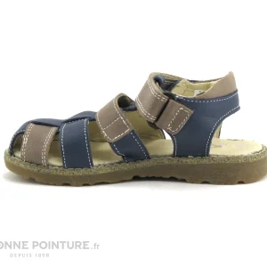 Grosses soldes 🧨 K-Kids K-K Kolev And Kolev 25-2 – Beige Bleu Marine – 🩴 Sandale Enfant 🎉 mode pas cher 13