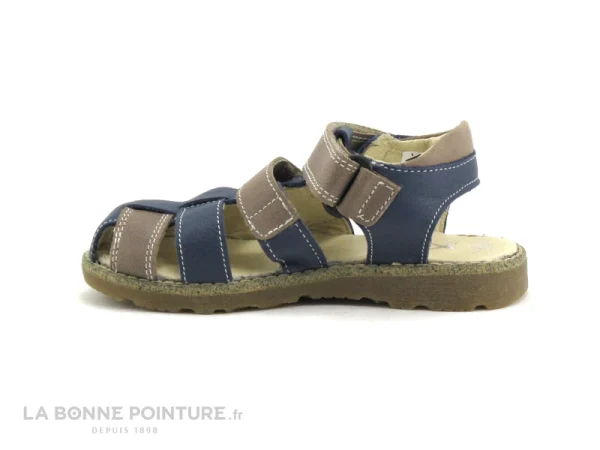 Grosses soldes 🧨 K-Kids K-K Kolev And Kolev 25-2 – Beige Bleu Marine – 🩴 Sandale Enfant 🎉 mode pas cher 4