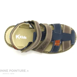 Grosses soldes 🧨 K-Kids K-K Kolev And Kolev 25-2 – Beige Bleu Marine – 🩴 Sandale Enfant 🎉 mode pas cher 19