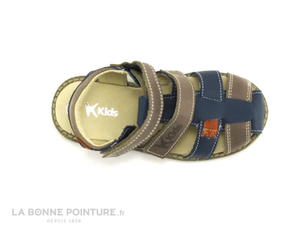 Grosses soldes 🧨 K-Kids K-K Kolev And Kolev 25-2 – Beige Bleu Marine – 🩴 Sandale Enfant 🎉 mode pas cher 7