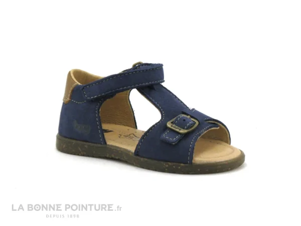 Budget 👏 Bébé Bopy RAFIN Marine – Nu-pieds BEBE Cuir Bleu Marine 😉 ultratendance 1