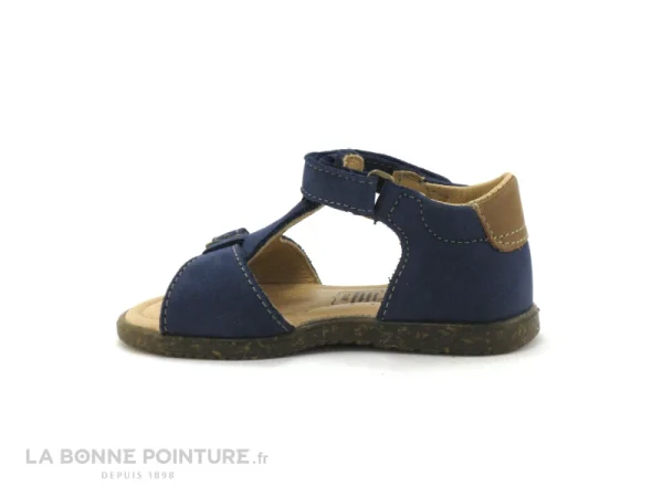 Budget 👏 Bébé Bopy RAFIN Marine – Nu-pieds BEBE Cuir Bleu Marine 😉 ultratendance 4