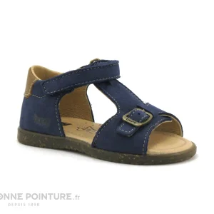 Budget 👏 Bébé Bopy RAFIN Marine – Nu-pieds BEBE Cuir Bleu Marine 😉 ultratendance 17