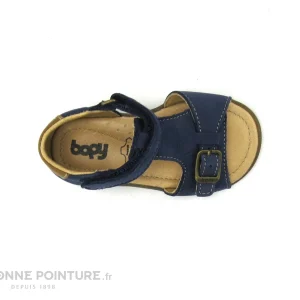 Budget 👏 Bébé Bopy RAFIN Marine – Nu-pieds BEBE Cuir Bleu Marine 😉 ultratendance 19