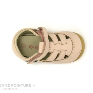 dernière tendance Le moins cher 💯 Bébé Kickers SUSHY Rose Clair 895233-10 – 🩴 Sandale BEBE Fille 😍 19