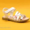 Bon marché ✔️ Enfant A 1 2 C 4 SOLEN-T Blanc Rose – 🩴 Sandale Velcro 😍 acheter 23