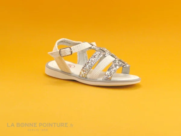 vente pas cher De gros ✔️ NA! Bébé NA – Five – 🩴 Sandale Bebe Fille Argent Paillettes ✨ 1