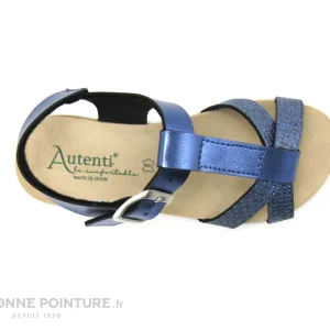 acheter Remise ❤️ Autenti By Penta Enfant Autenti 6811912 Bleu Metal – 🩴 Sandale Fille Bride Salome ✨ 16