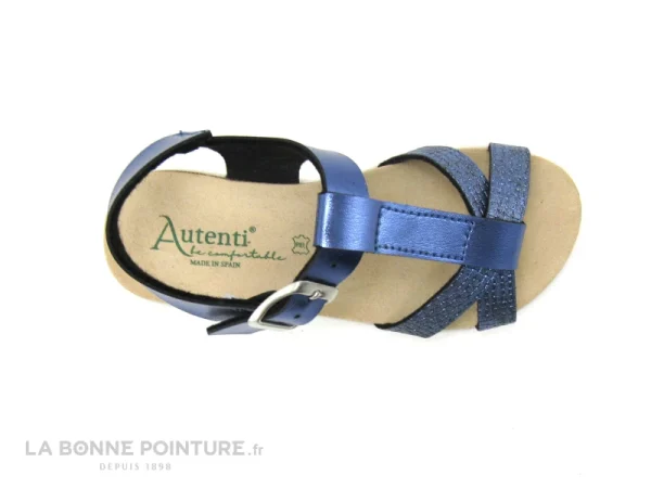 acheter Remise ❤️ Autenti By Penta Enfant Autenti 6811912 Bleu Metal – 🩴 Sandale Fille Bride Salome ✨ 6