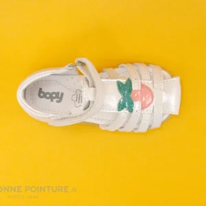 De gros 🎉 Bébé Bopy RAGOLA Argent – 🩴 Sandale BEBE Fille – Fraise – Fermeture Velcro 😀 grande popularité 19