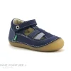 à prix d'occasion Coupon ✨ Bébé Kickers SUSHY Bleu Tricolore – 🩴 Sandale GARCON Bout Ferme ✔️ 25