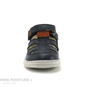 boutique en france Meilleur prix 🥰 Bébé Kickers TRACTUS Marine Orange – 🩴 Sandale GARCON Premiers Pas 🥰 11