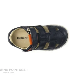 boutique en france Meilleur prix 🥰 Bébé Kickers TRACTUS Marine Orange – 🩴 Sandale GARCON Premiers Pas 🥰 19