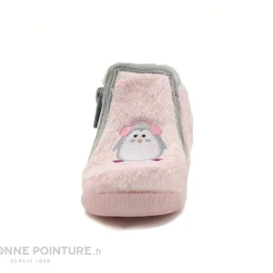 De gros ⌛ Bébé Bellamy MALOU Pingouin Rose – Pantoufle Fille Fermeture Eclair 🥰 vente luxe pas cher 11