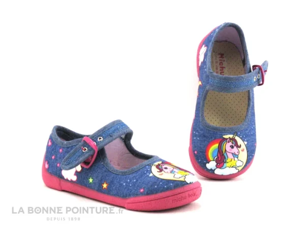 Bon marché 🎉 Bébé Michu 👟 Shoes 2571 Jean – Pantoufle Ballerine BEBE Fille ⭐ pas cher en vente 1