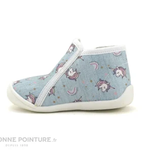 outlet soldes Les meilleures critiques de ✔️ Bébé Bellamy NORA – Licorne Ciel – Chausson BEBE Fille Avec Zip 🤩 9