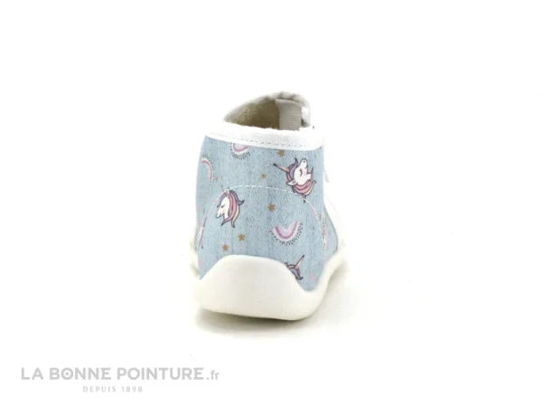 outlet soldes Les meilleures critiques de ✔️ Bébé Bellamy NORA – Licorne Ciel – Chausson BEBE Fille Avec Zip 🤩 4