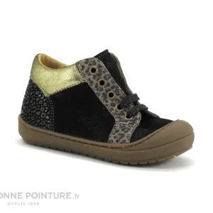 Nouveau 🌟 Bébé Bopy JEANETTE Noir – Chaussure Montante Premiers Pas Fille 😀 Neuve avec étiquette 17