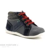 Vente flash 🌟 Bébé Kickers BAKARI Gris Marine Rouge – Chaussure Montante BEBE 😀 Protections acheteurs 22