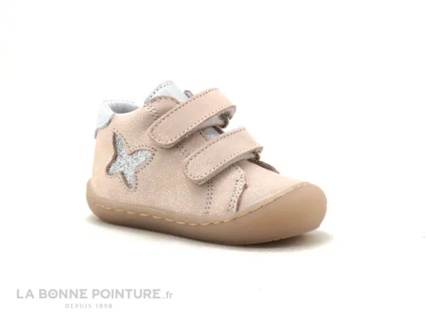 marque pas cher Tout neuf 🔔 Bébé Bellamy STELLA Rose 036001 – Chaussure Montante Fille – 2 Velcros ✨ 1